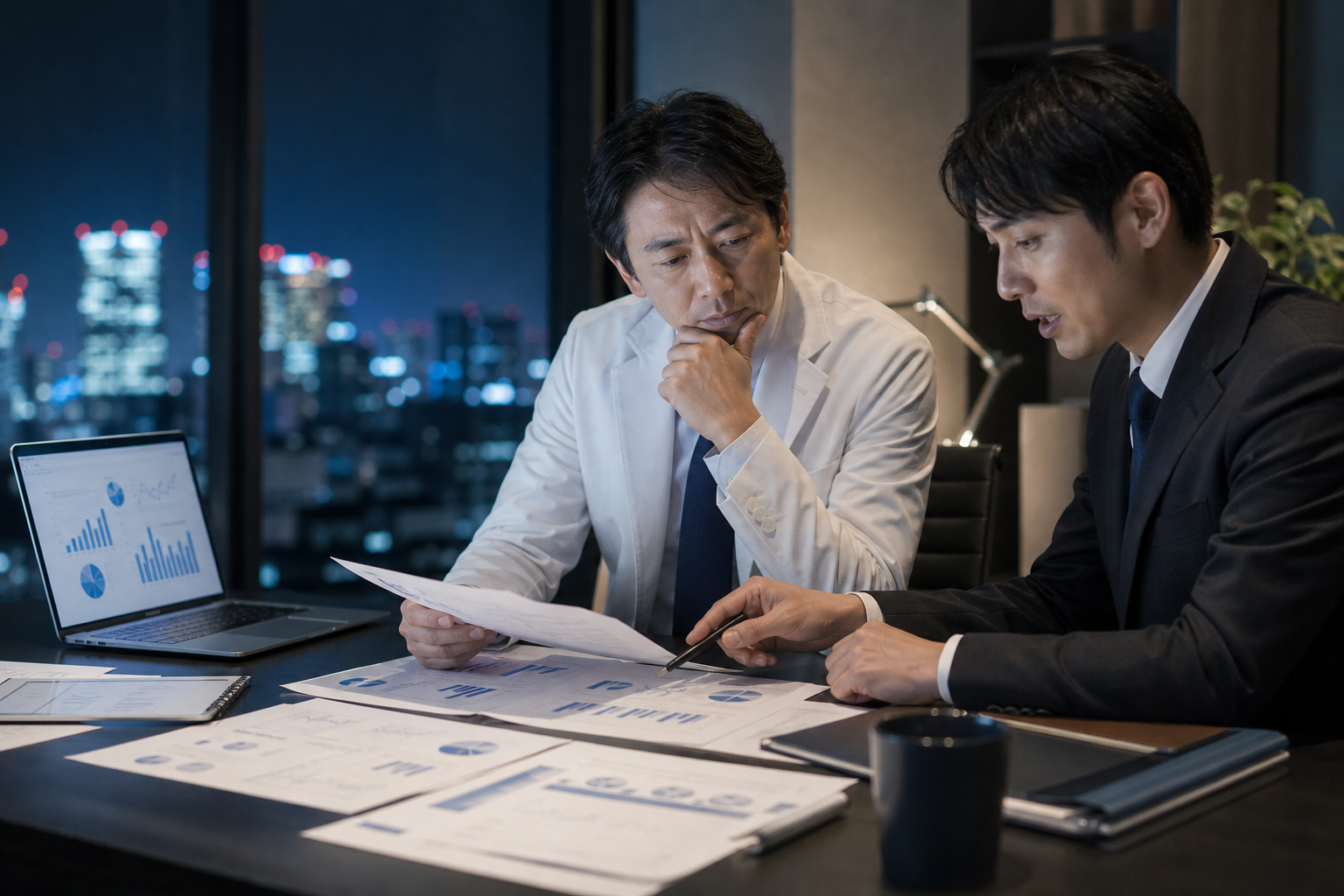 夜、二人で振り返る日々のイメージ
